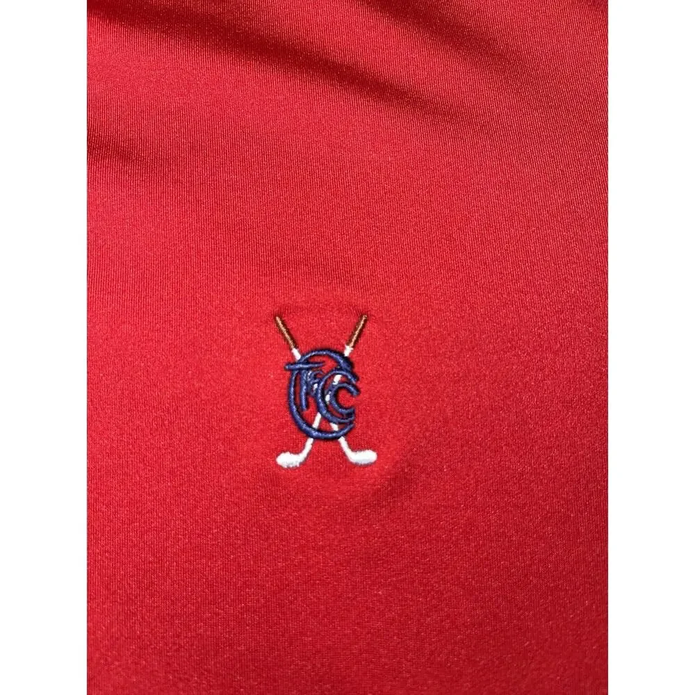 RLX Ralph Lauren Red Golf Polo XL Embroidered RCC Crossed Clubs Logo